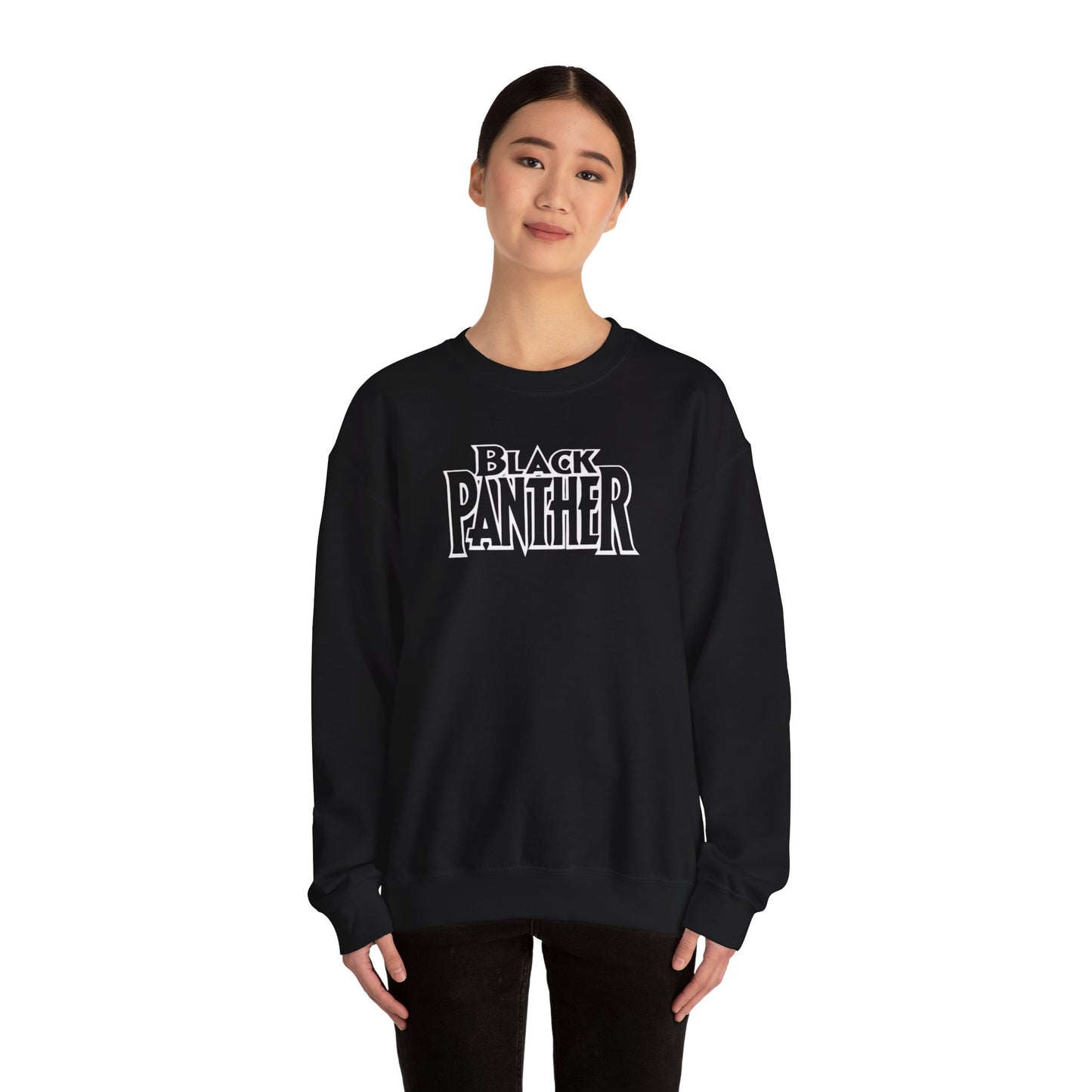 Black Panther Crewneck Sweatshirt | Marvel Apparel, Superhero Gift, Comic Fan Hoodie, Cozy Outerwear, Unisex Gift