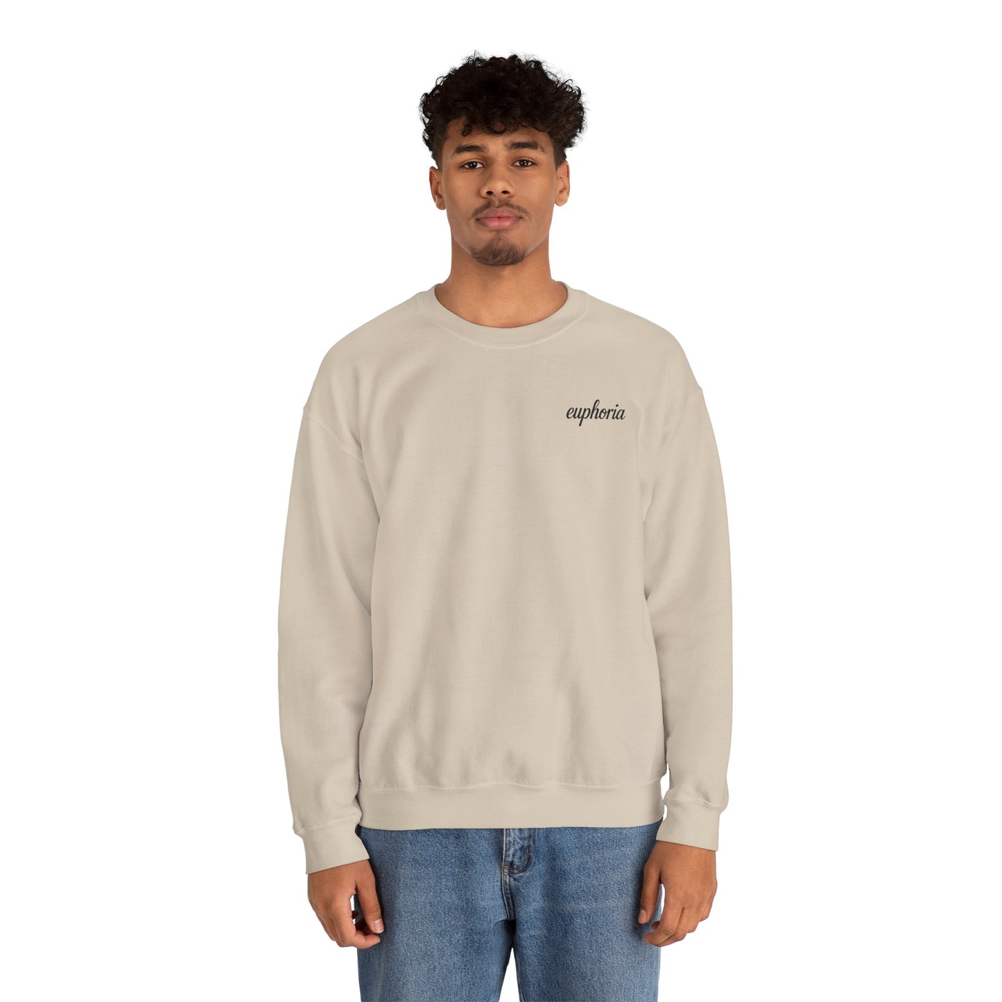 Euphoric Statement Crewneck Sweatshirt - Cozy Unisex Fashion, Gift for Friends, Casual Wear, Trendy Style, Relaxed Vibes