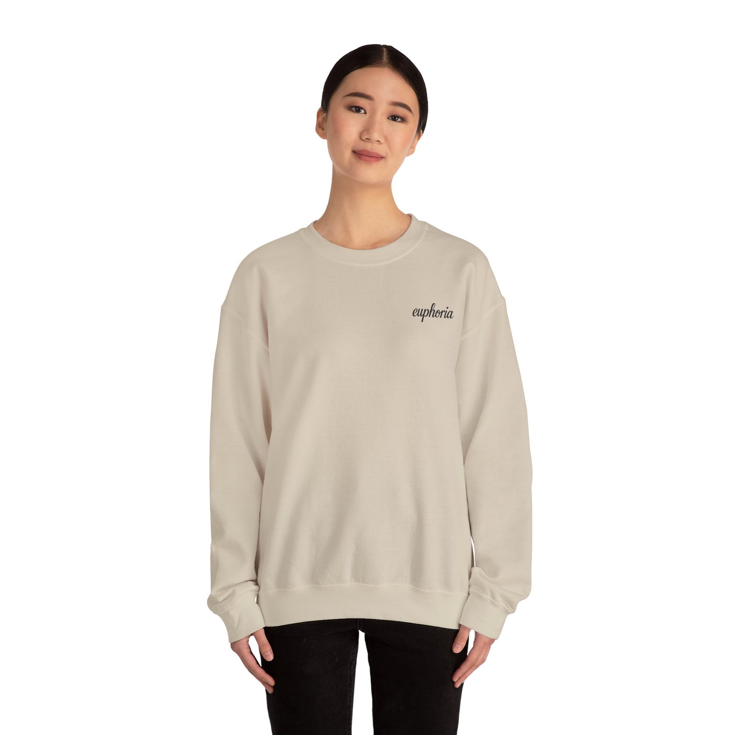 Euphoric Statement Crewneck Sweatshirt - Cozy Unisex Fashion, Gift for Friends, Casual Wear, Trendy Style, Relaxed Vibes