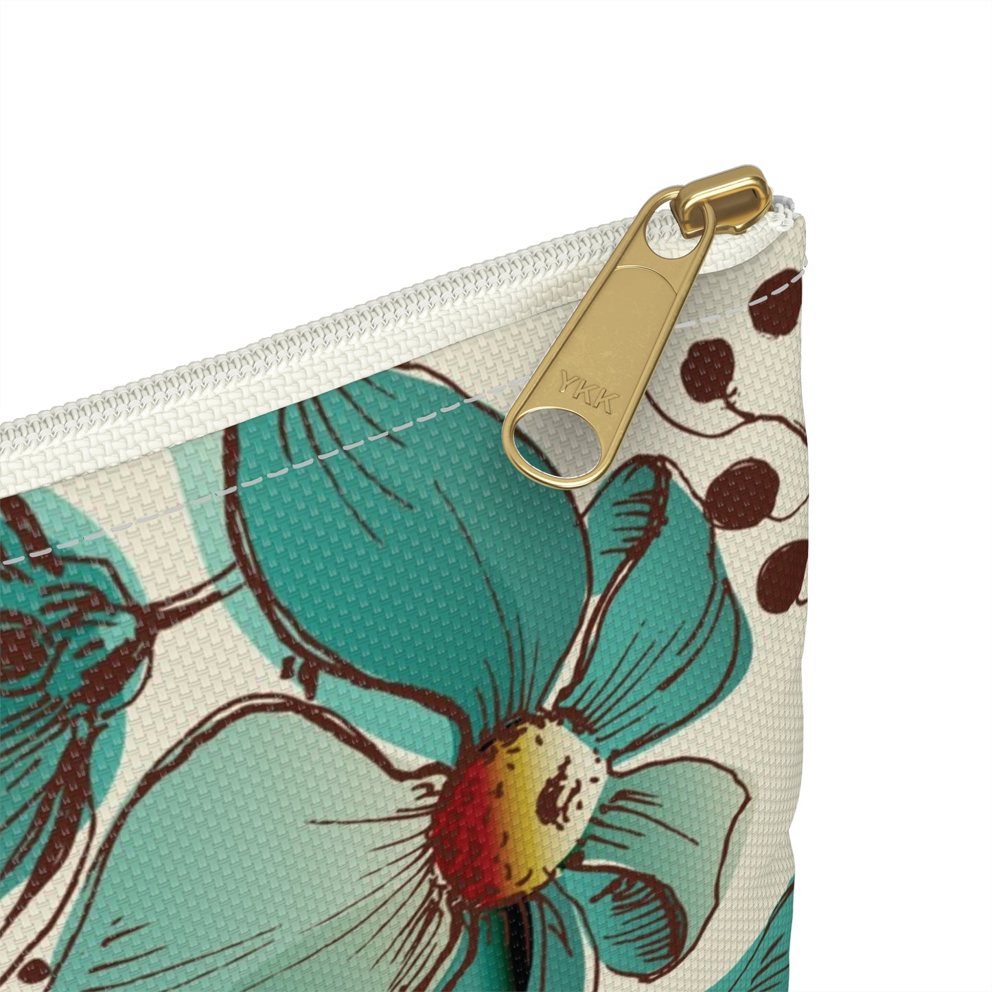 Floral Bird Accessory Pouch, Ideal for Travel, Makeup Bag, Gift for Her, Organizing Essentials, Stylish Storage