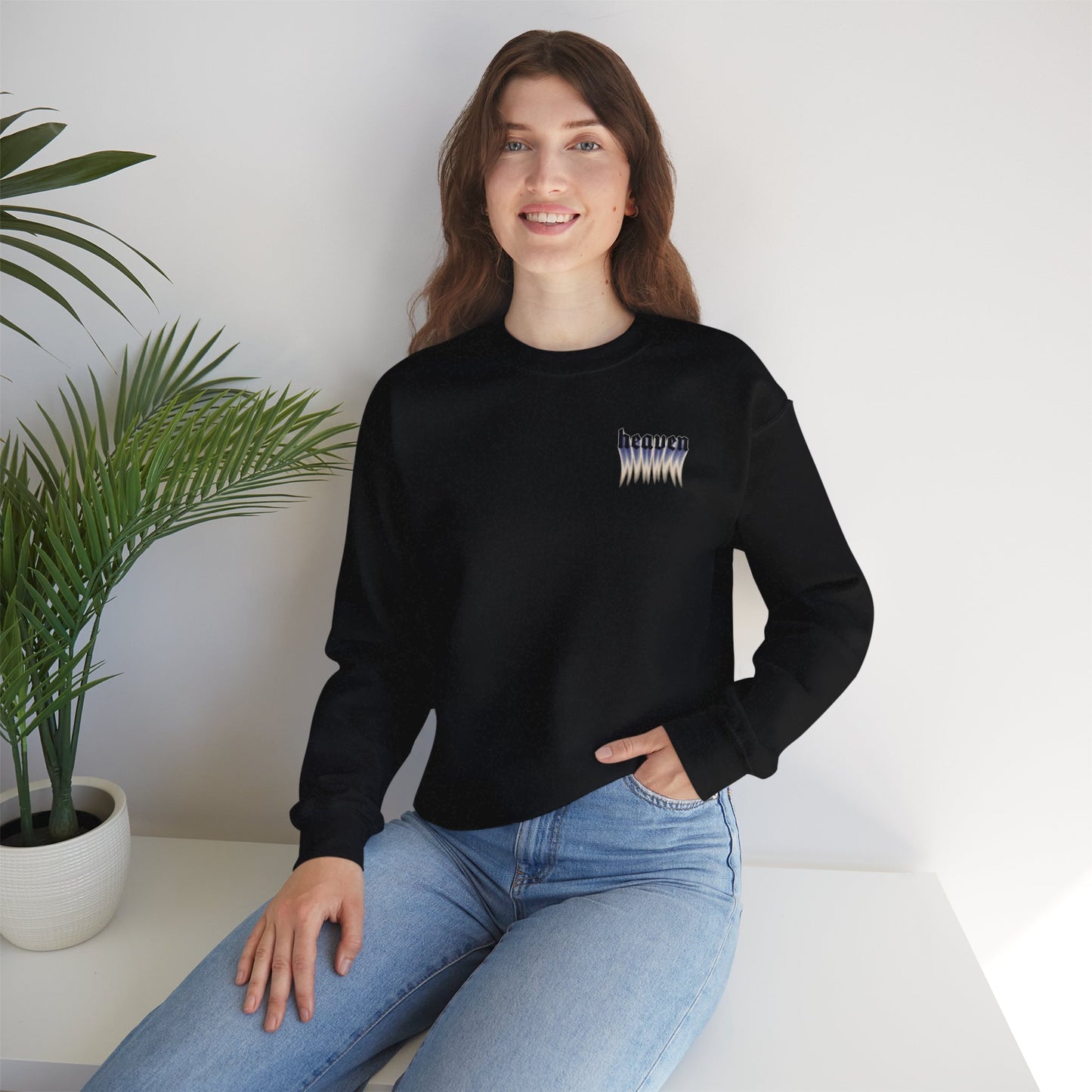 Heavenly Vibes Crewneck Sweatshirt, Cozy Sweatshirt, Chill Style Apparel, Casual Wear, Gifts for Her