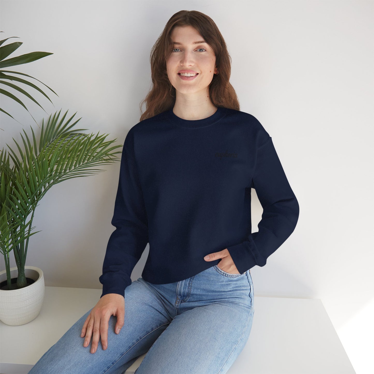 Euphoric Statement Crewneck Sweatshirt - Cozy Unisex Fashion, Gift for Friends, Casual Wear, Trendy Style, Relaxed Vibes