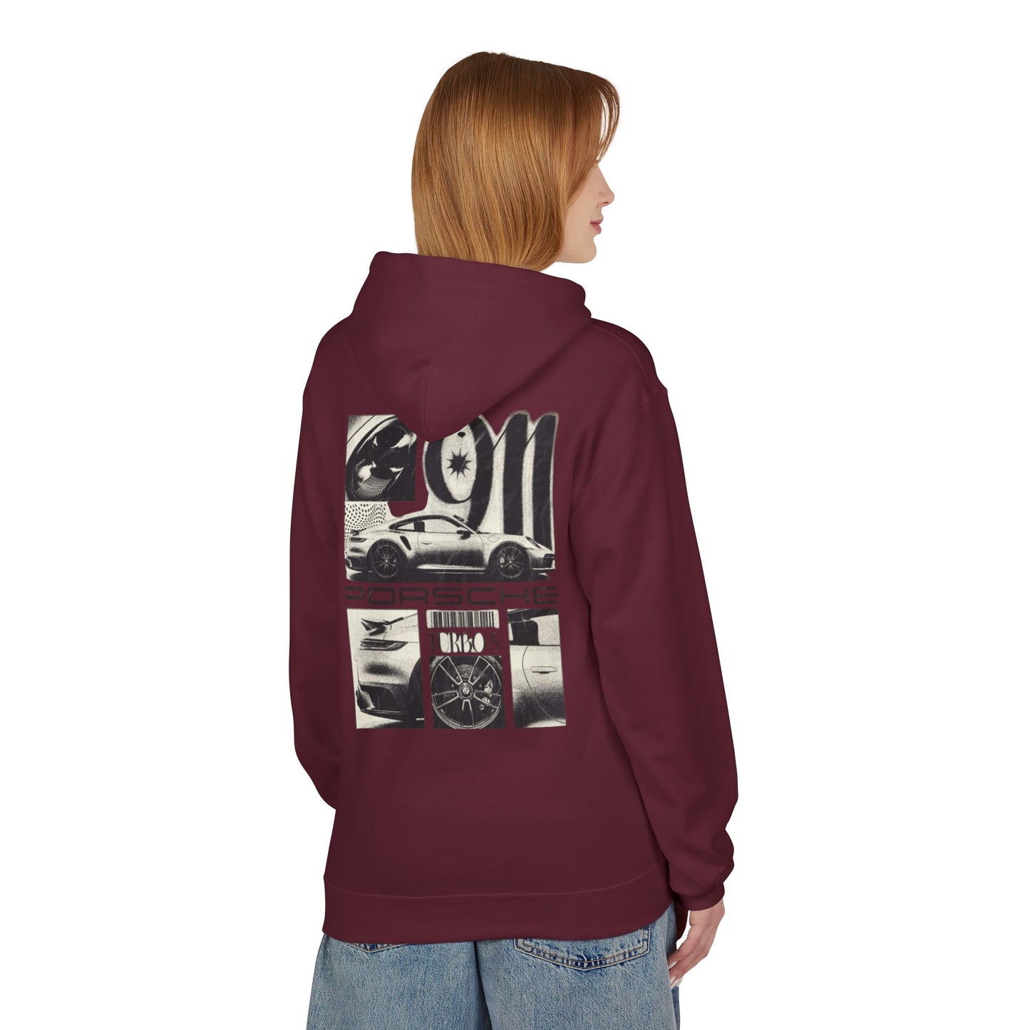 Porsche Fleece Hoodie, Unisex Midweight Hoodie, Sportswear Gift, Car Enthusiast Apparel, Automotive Lover Wear, Unique Vintage Style