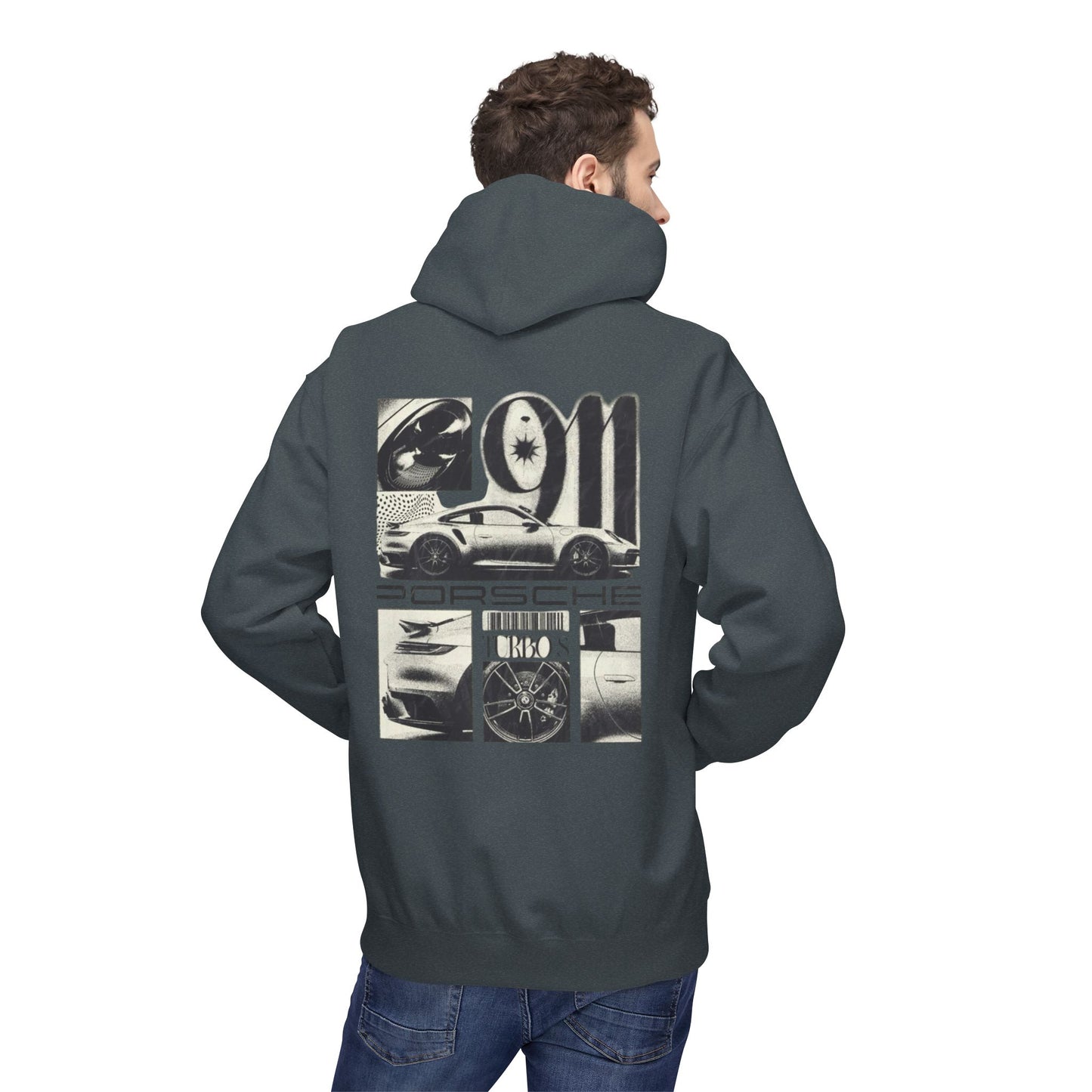 Porsche Fleece Hoodie, Unisex Midweight Hoodie, Sportswear Gift, Car Enthusiast Apparel, Automotive Lover Wear, Unique Vintage Style
