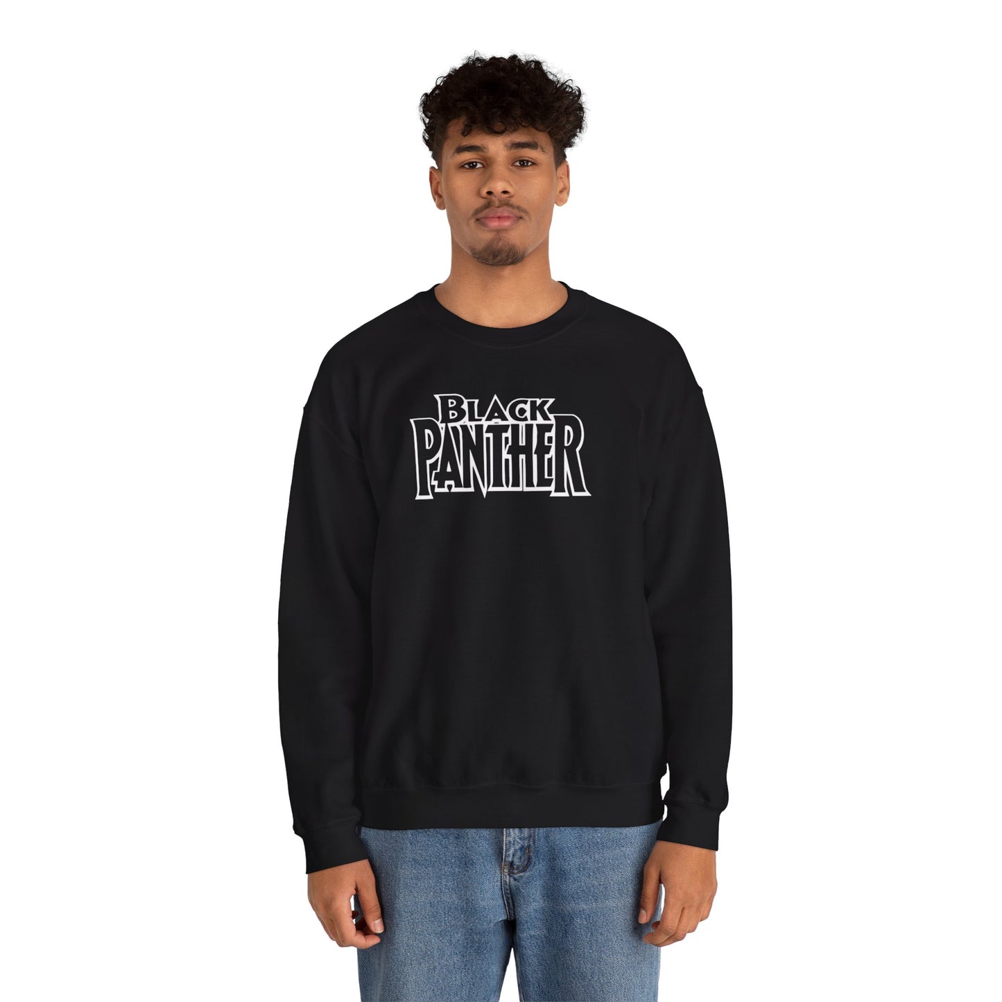 Black Panther Crewneck Sweatshirt | Marvel Apparel, Superhero Gift, Comic Fan Hoodie, Cozy Outerwear, Unisex Gift