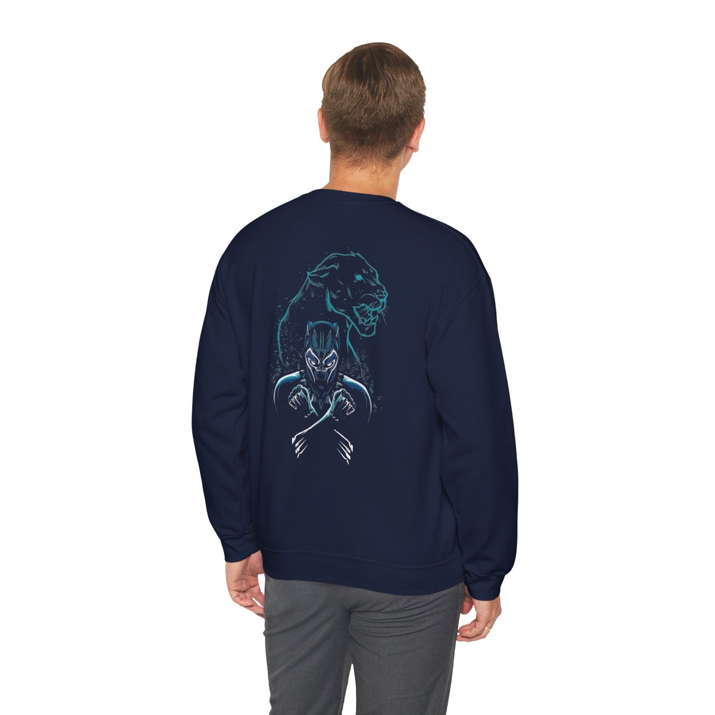 Black Panther Crewneck Sweatshirt | Marvel Apparel, Superhero Gift, Comic Fan Hoodie, Cozy Outerwear, Unisex Gift