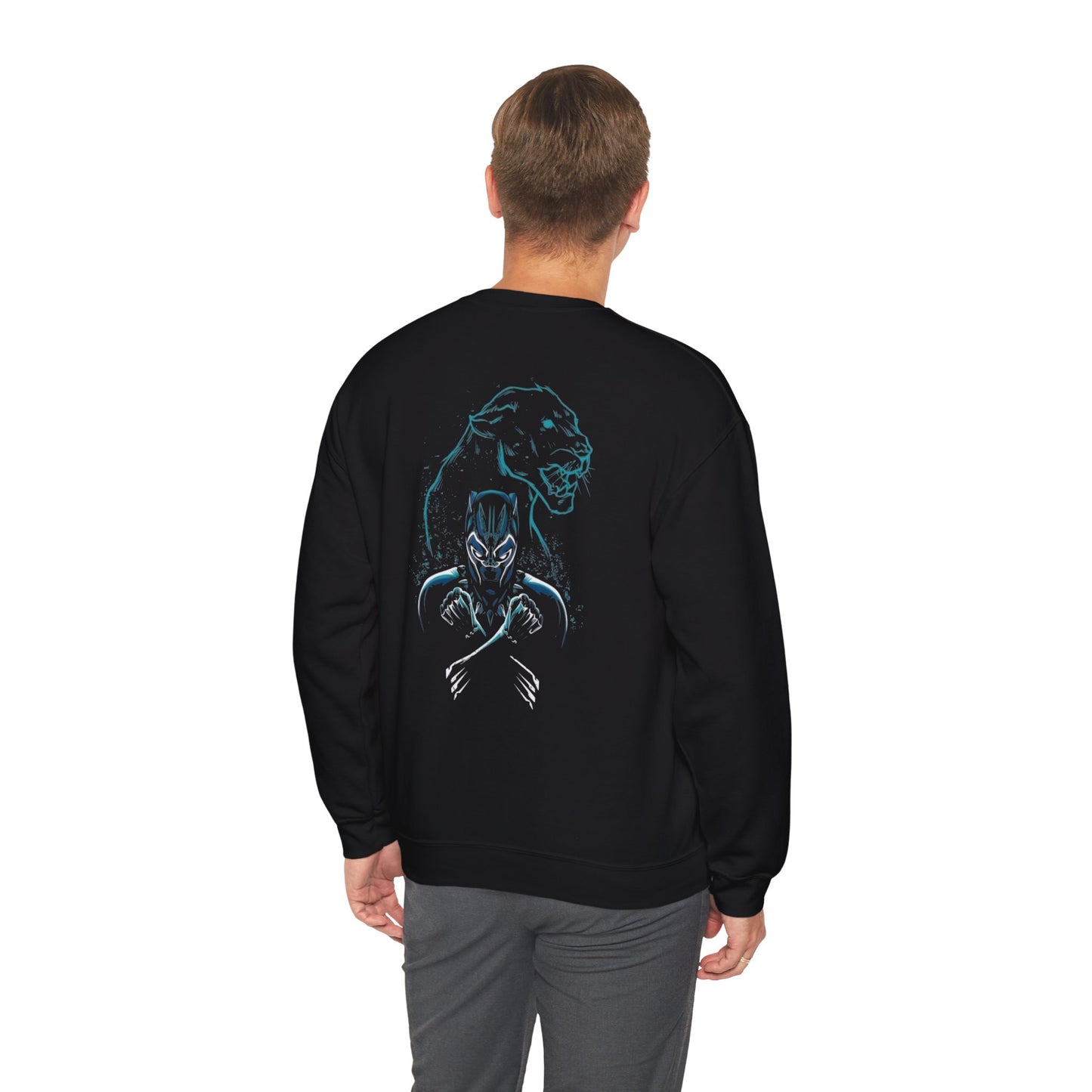 Black Panther Crewneck Sweatshirt | Marvel Apparel, Superhero Gift, Comic Fan Hoodie, Cozy Outerwear, Unisex Gift
