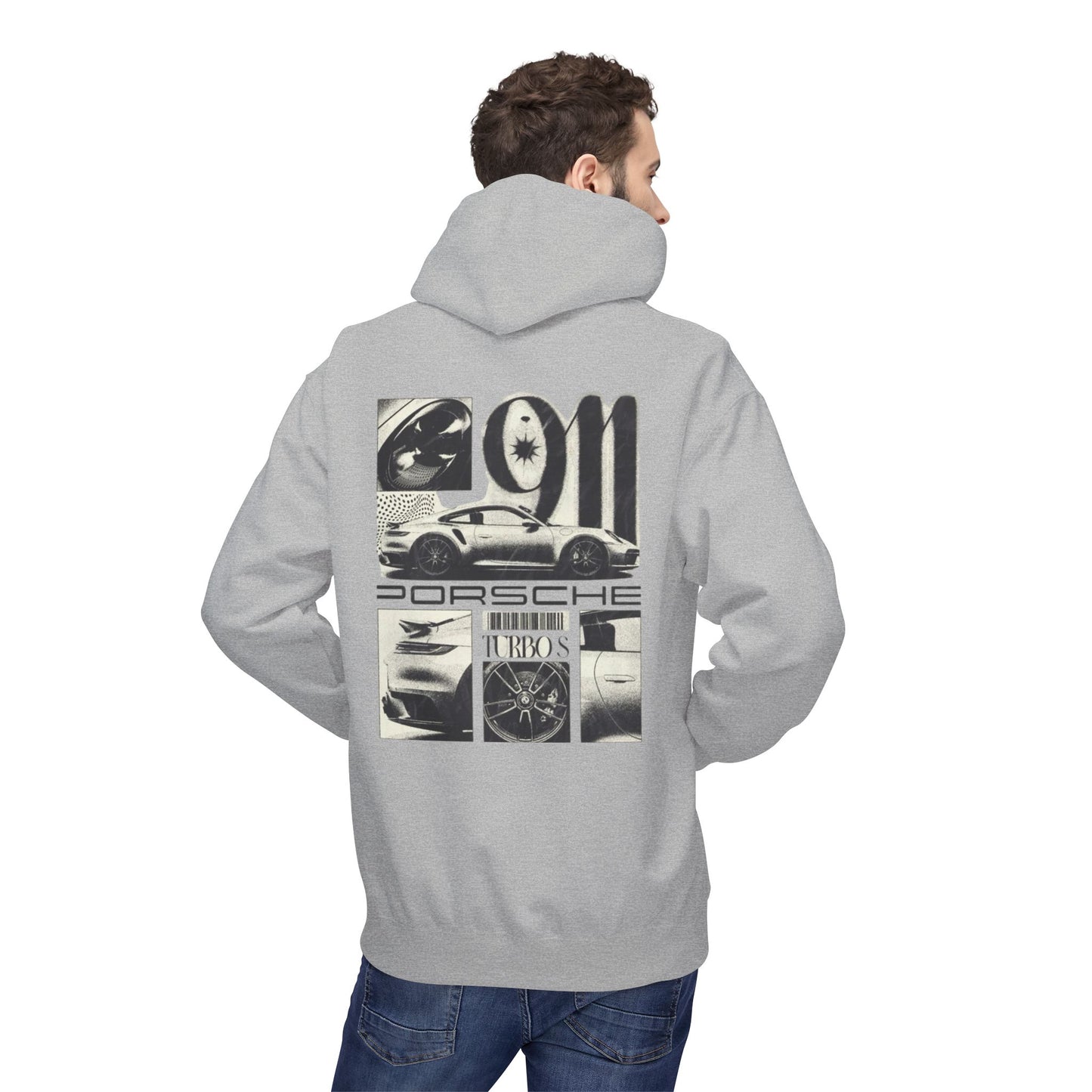 Porsche Fleece Hoodie, Unisex Midweight Hoodie, Sportswear Gift, Car Enthusiast Apparel, Automotive Lover Wear, Unique Vintage Style