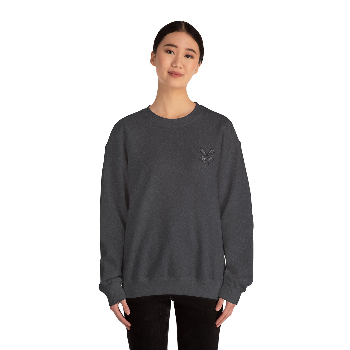 Chic Butterfly Graphic Sweatshirt | Unisex Casual Crewneck | Fall Fashion | Gift for Him or Her | Cozy Layer for Any Occasion