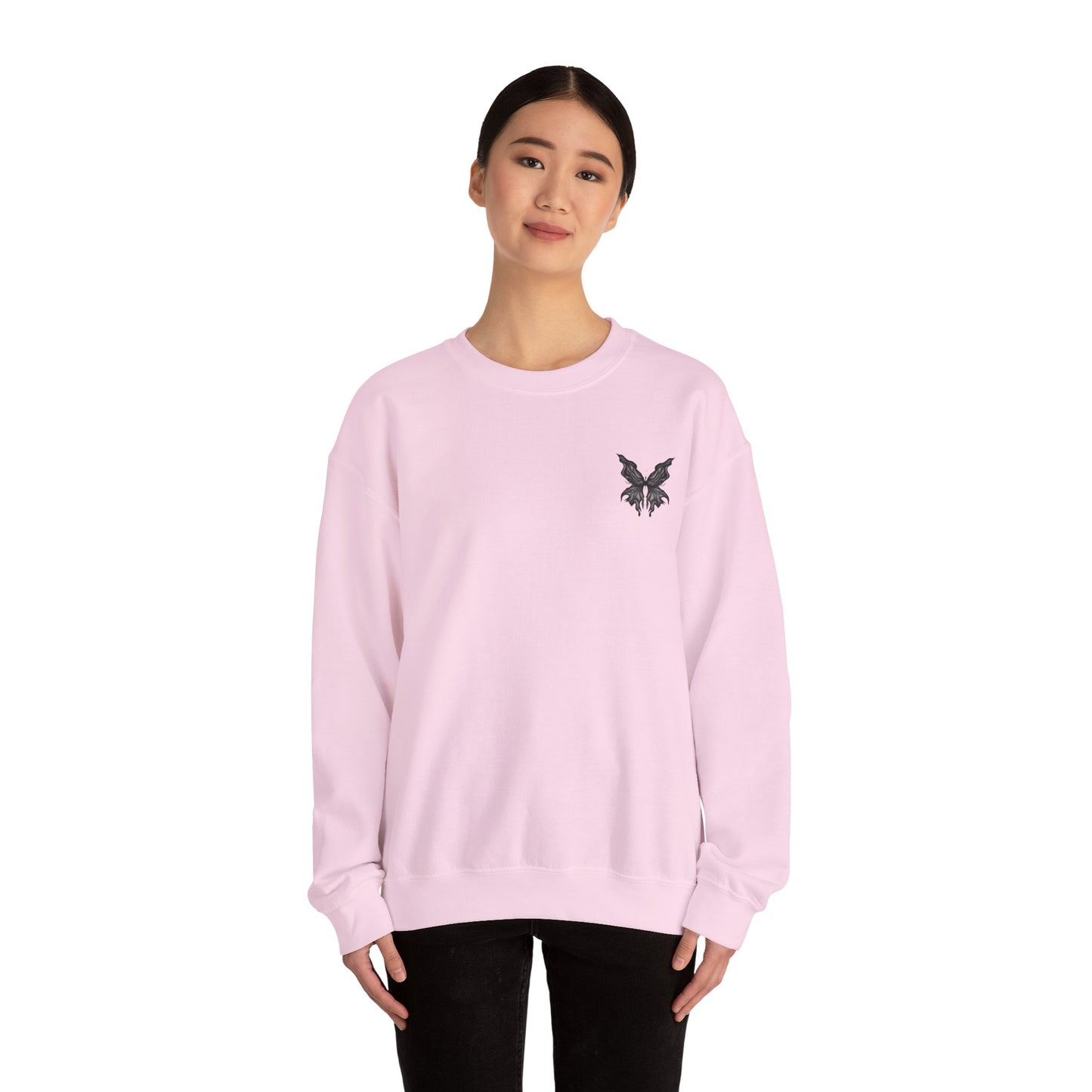 Chic Butterfly Graphic Sweatshirt | Unisex Casual Crewneck | Fall Fashion | Gift for Him or Her | Cozy Layer for Any Occasion
