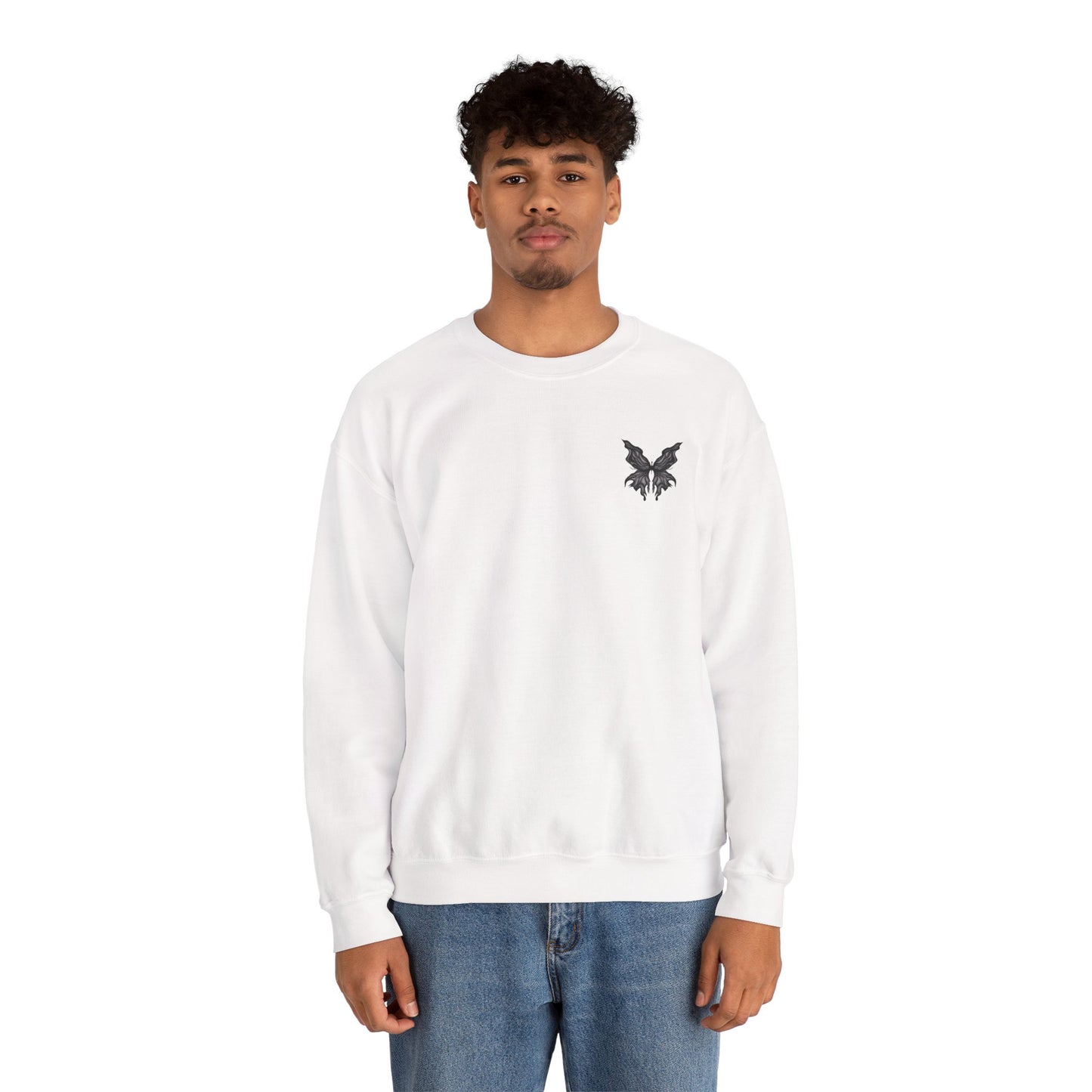 Chic Butterfly Graphic Sweatshirt | Unisex Casual Crewneck | Fall Fashion | Gift for Him or Her | Cozy Layer for Any Occasion
