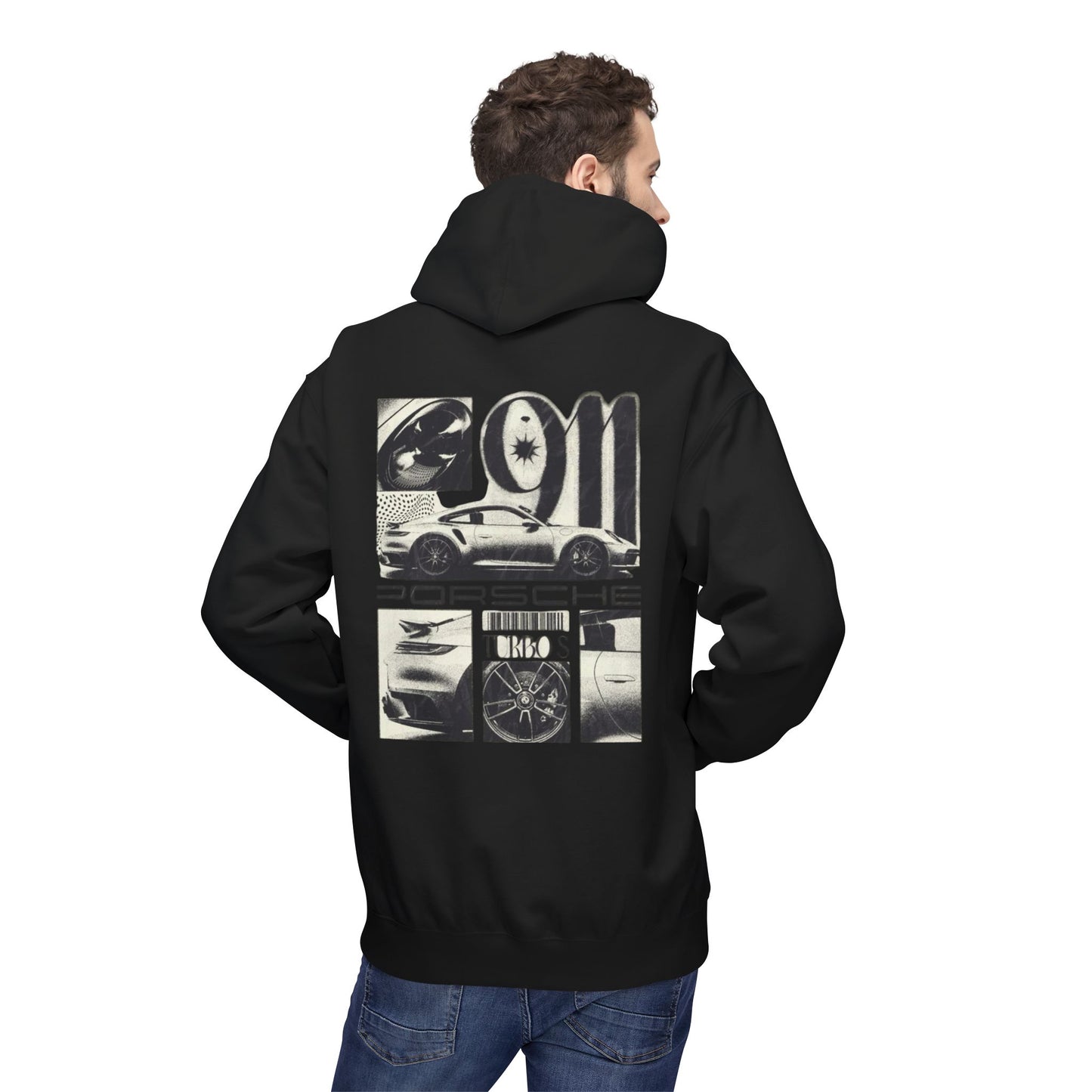 Porsche Fleece Hoodie, Unisex Midweight Hoodie, Sportswear Gift, Car Enthusiast Apparel, Automotive Lover Wear, Unique Vintage Style