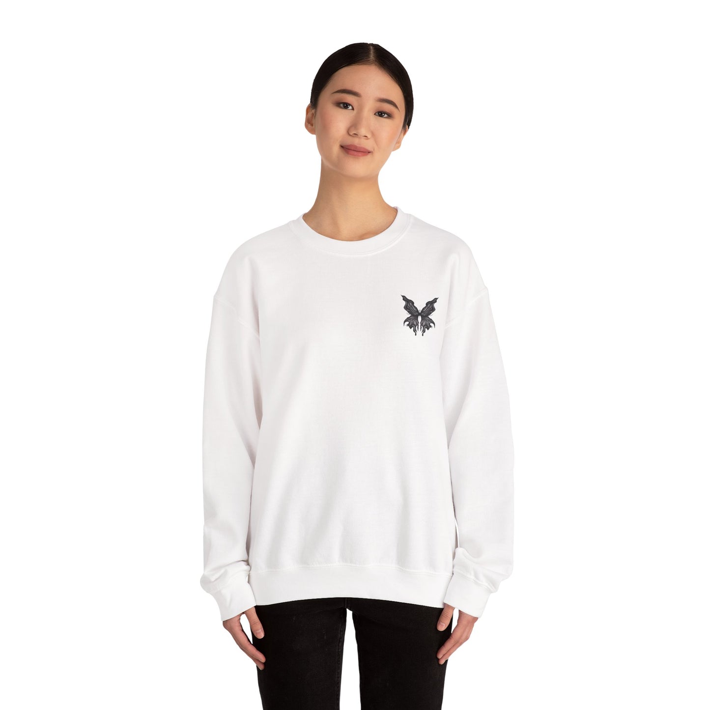 Chic Butterfly Graphic Sweatshirt | Unisex Casual Crewneck | Fall Fashion | Gift for Him or Her | Cozy Layer for Any Occasion
