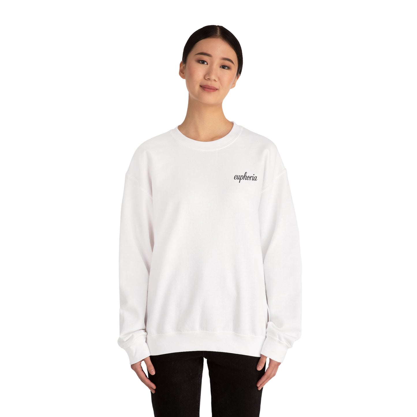 Euphoric Statement Crewneck Sweatshirt - Cozy Unisex Fashion, Gift for Friends, Casual Wear, Trendy Style, Relaxed Vibes