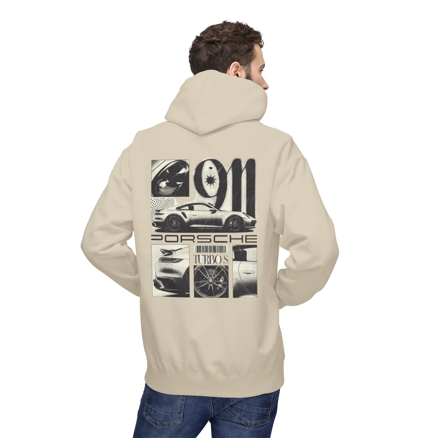Porsche Fleece Hoodie, Unisex Midweight Hoodie, Sportswear Gift, Car Enthusiast Apparel, Automotive Lover Wear, Unique Vintage Style