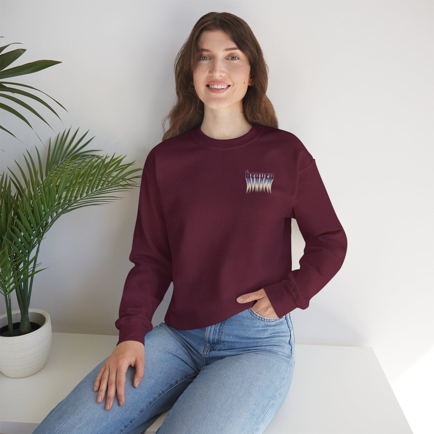 Heavenly Vibes Crewneck Sweatshirt, Cozy Sweatshirt, Chill Style Apparel, Casual Wear, Gifts for Her