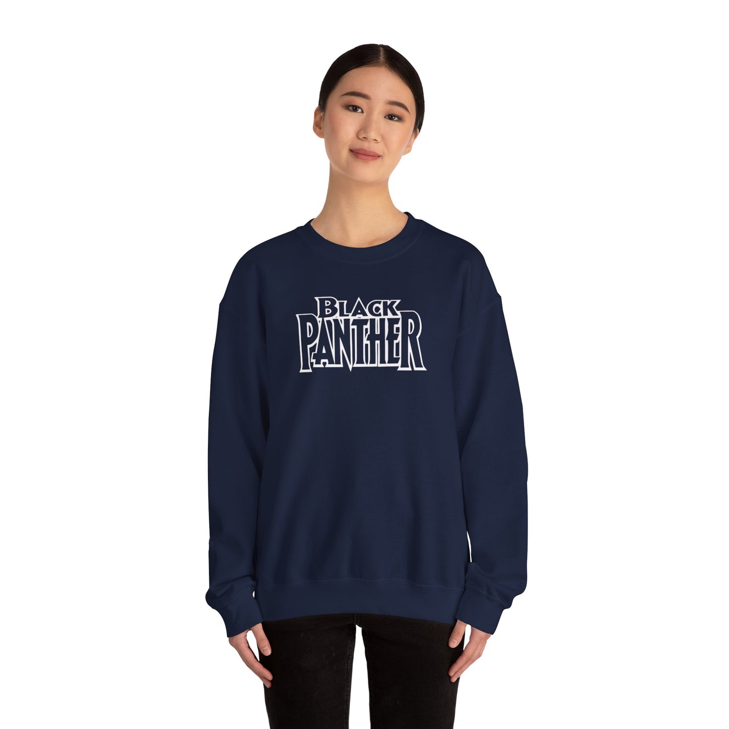 Black Panther Crewneck Sweatshirt | Marvel Apparel, Superhero Gift, Comic Fan Hoodie, Cozy Outerwear, Unisex Gift
