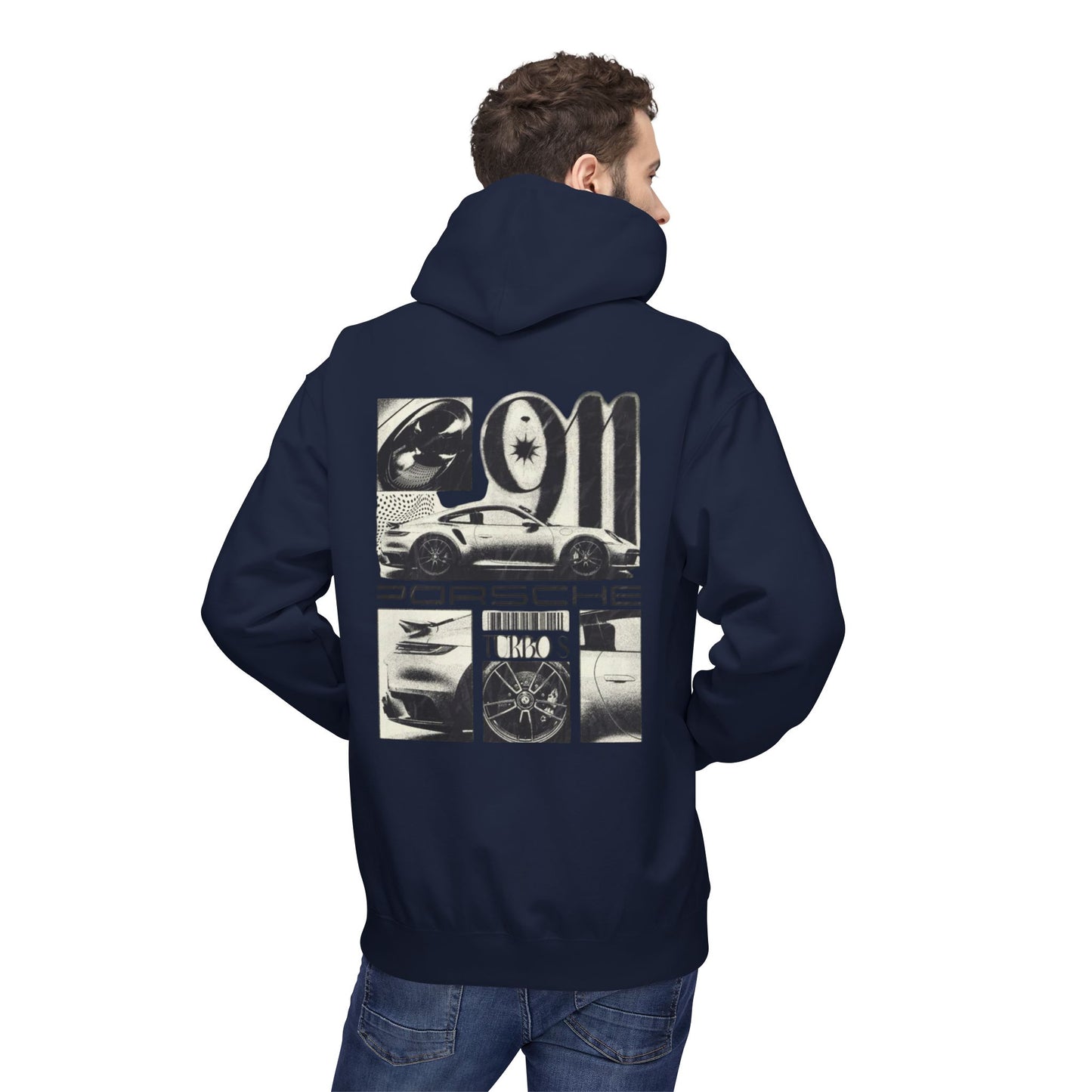 Porsche Fleece Hoodie, Unisex Midweight Hoodie, Sportswear Gift, Car Enthusiast Apparel, Automotive Lover Wear, Unique Vintage Style