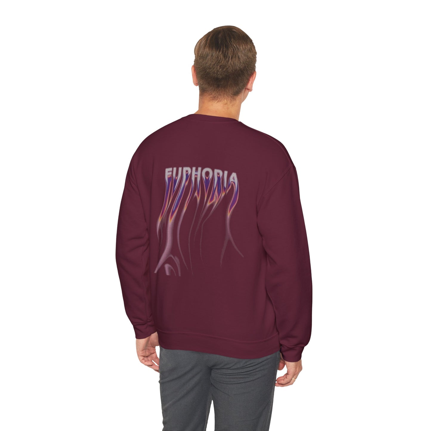 Euphoric Statement Crewneck Sweatshirt - Cozy Unisex Fashion, Gift for Friends, Casual Wear, Trendy Style, Relaxed Vibes