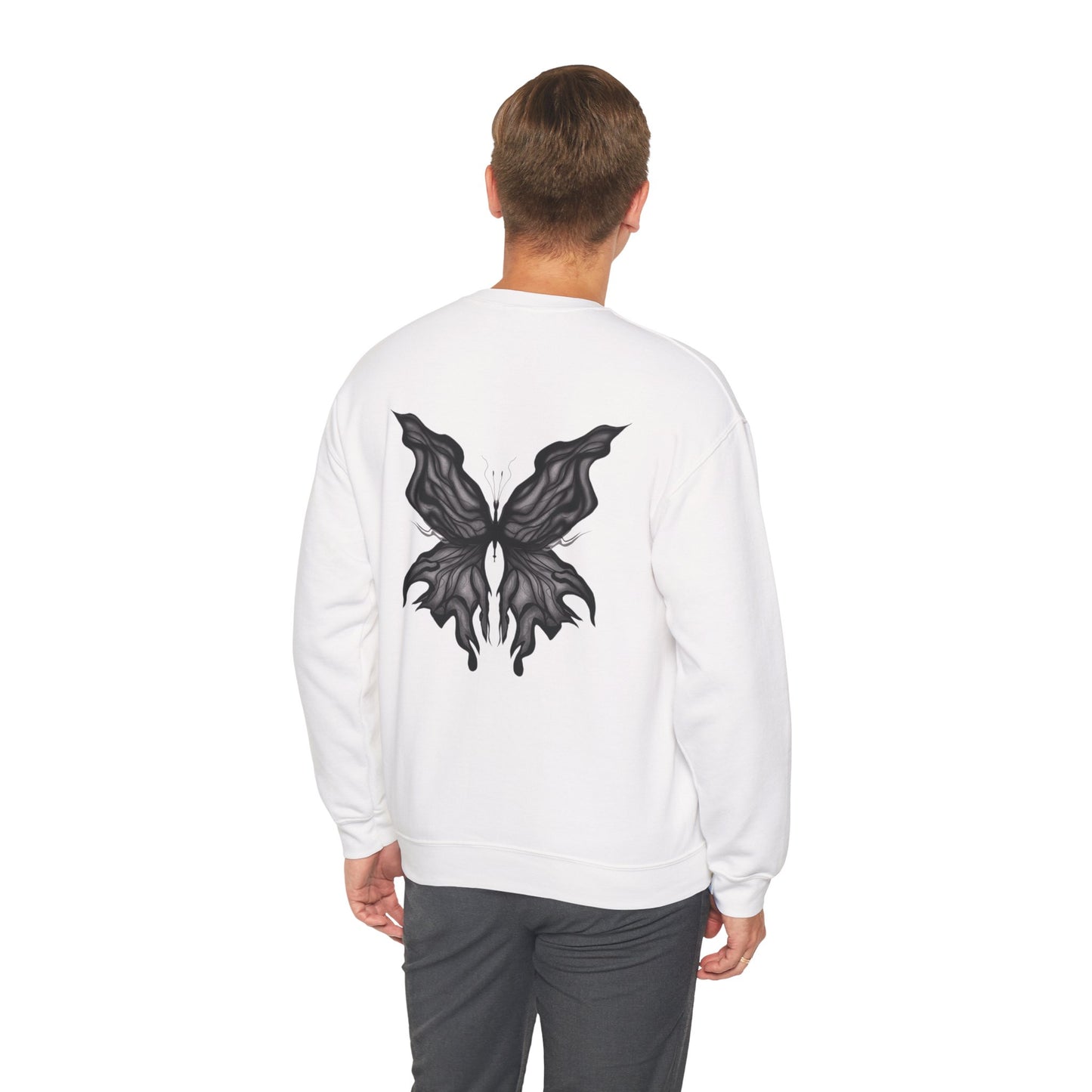 Chic Butterfly Graphic Sweatshirt | Unisex Casual Crewneck | Fall Fashion | Gift for Him or Her | Cozy Layer for Any Occasion