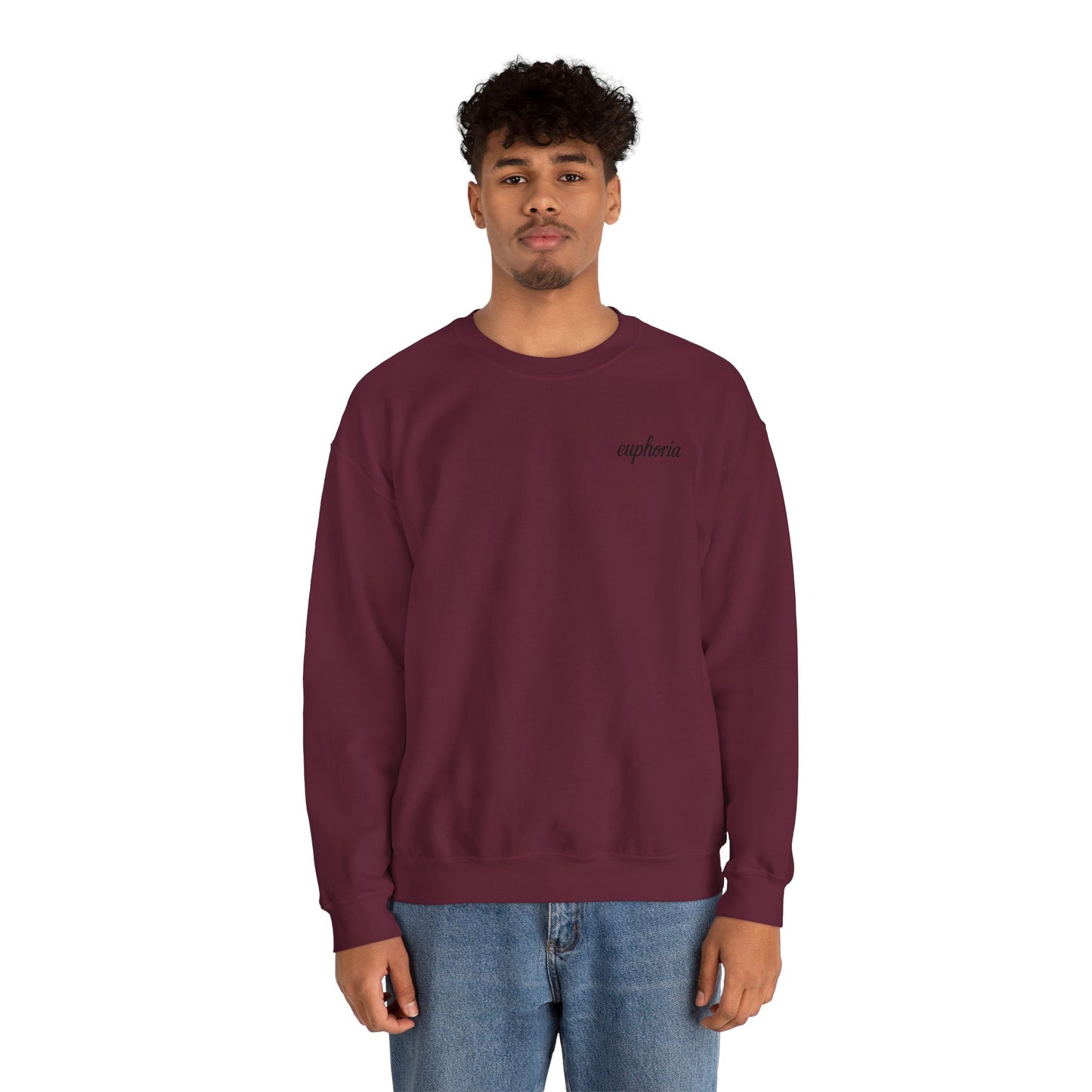 Euphoric Statement Crewneck Sweatshirt - Cozy Unisex Fashion, Gift for Friends, Casual Wear, Trendy Style, Relaxed Vibes