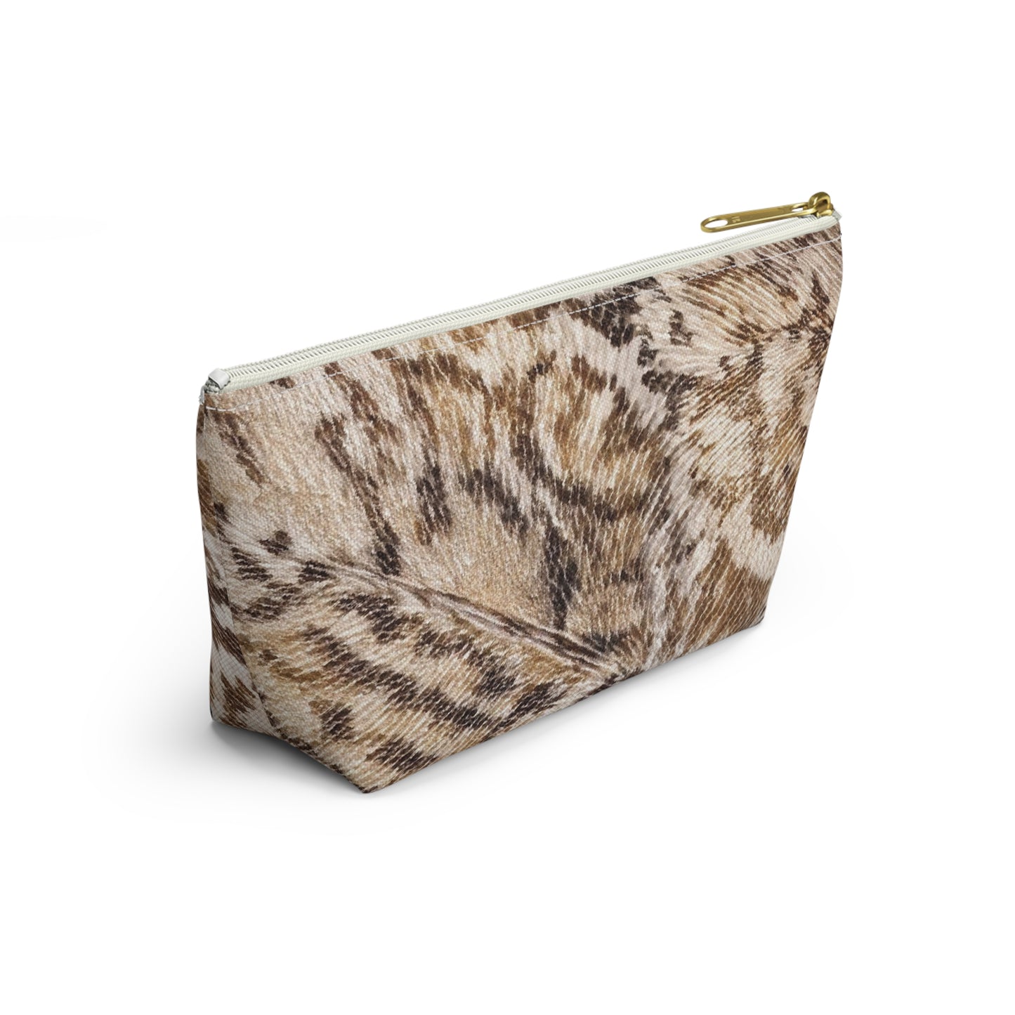 Stylish T-bottom Accessory Pouch | Snakeskin Print Makeup Bag, Travel Organizer, Cosmetic Case, Gift for Her
