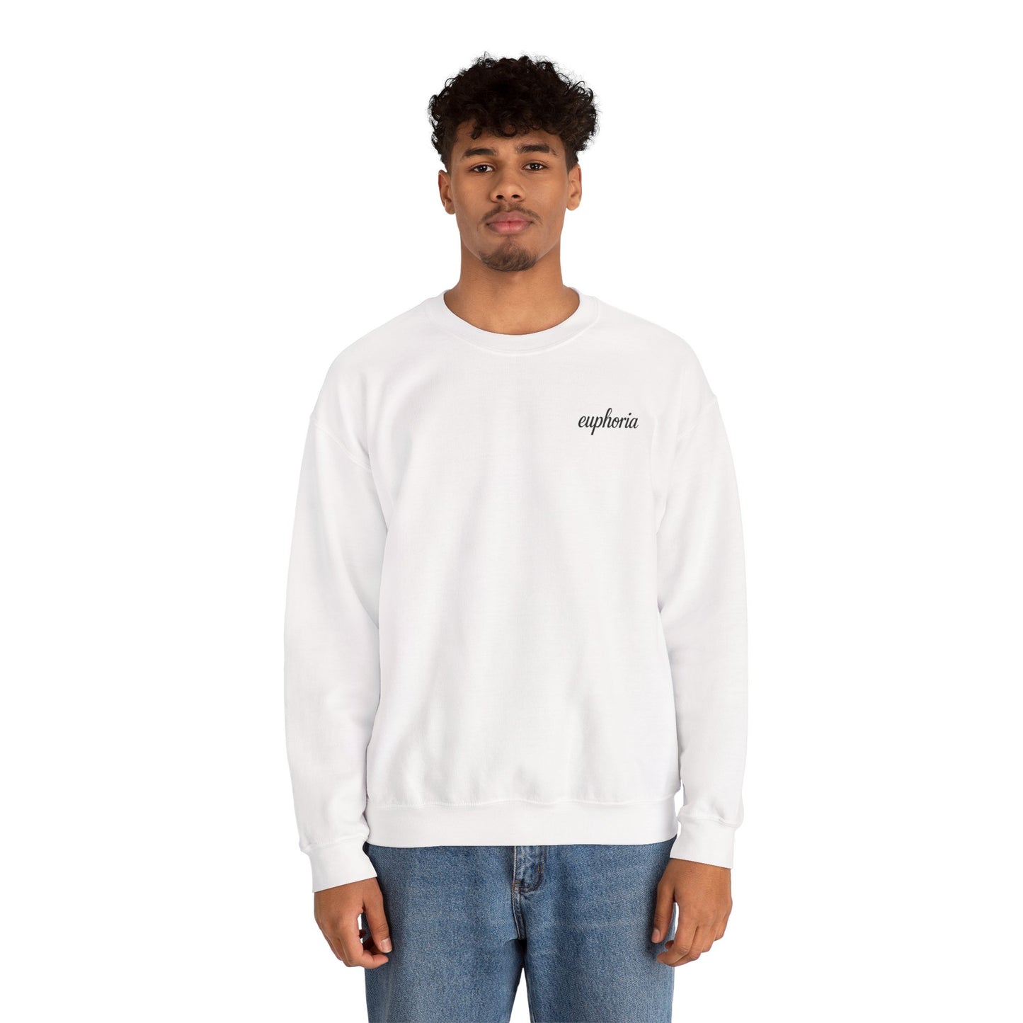 Euphoric Statement Crewneck Sweatshirt - Cozy Unisex Fashion, Gift for Friends, Casual Wear, Trendy Style, Relaxed Vibes
